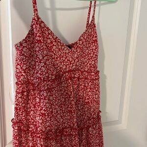 Red Floral Summer Dress